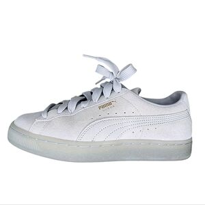 PUMA women's light grey suede sneakers, size 7.5